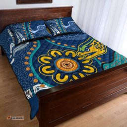 Eels Rugby Quilt Bed Set Custom Indigenous Eels Quilt Bed Set