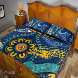 Eels Rugby Quilt Bed Set Custom Indigenous Eels Quilt Bed Set