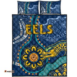 Eels Rugby Quilt Bed Set Custom Indigenous Eels Quilt Bed Set