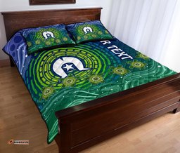 Custom Text Torres Strait Islanders Quilt Bed Set Aboriginal Turtle