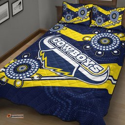 Cowboys Rugby Quilt Bed Set Custom Aussie Cowboys Quilt Bed Set