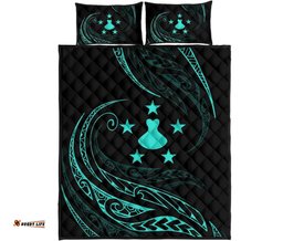 Austral Islands Quilt Bed Set Turquoise Frida Style