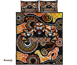 Wests Quilt Bed Set Rugby Tigers Indigenous