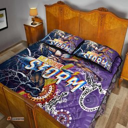 storm aboriginal rugby quilt bed set super storm thunder power 08