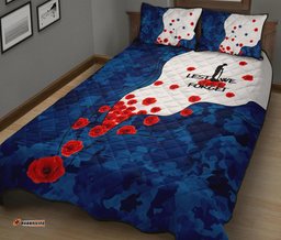 ANZAC Lest We Forget Quilt Bed Set Australian Flag Blue
