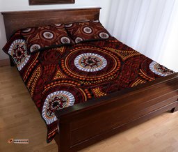 Aboriginal Quilt Bed Set Aboriginal Human Dot Painting Art