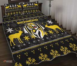 Richmond Football Club Quilt Bed Set Christmas Ugly Style