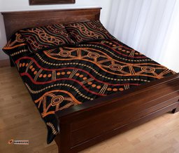Aboriginal Quilt Bed Set, Indigenous Patterns Ver05