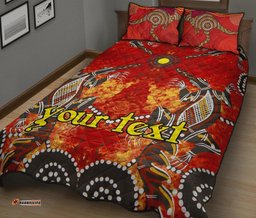 Custom Quilt Bed Sets Aboriginal Crocodile And Kangaroo