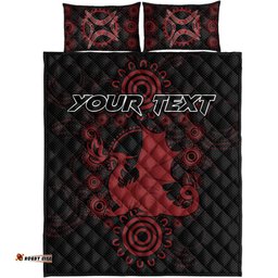 St. George Rugby Quilt Bed Set Custom Indigenous Dragons Quilt Bed Set