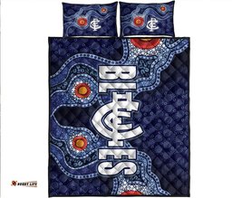 Carlton Blues Indigenous Aboriginal Style Quilt Bed Set
