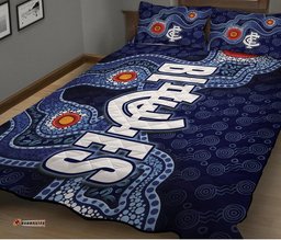 Carlton Blues Indigenous Aboriginal Style Quilt Bed Set