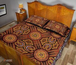 Aboriginal Quilt Bed Set, Indigenous Patterns Ver04