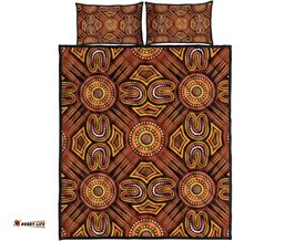 Aboriginal Quilt Bed Set, Indigenous Patterns Ver04