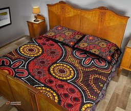 Aboriginal Quilt Bed Set Indigenous Patterns Ver11