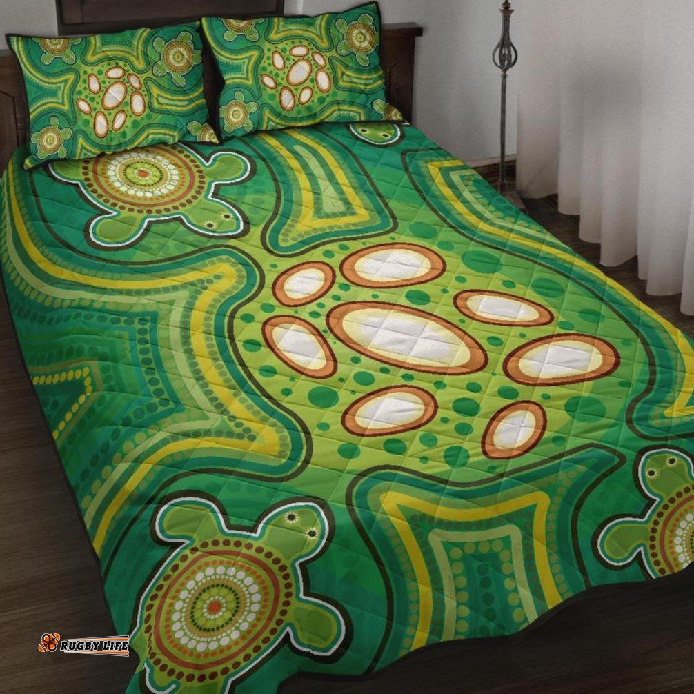 aboriginal quilt bed set indegenous dot painting art