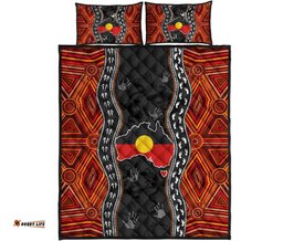 aboriginal quilt bed set australia indigenous map