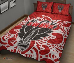 Sydney Quilt Bed Set Simple Indigenous Swans
