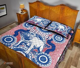 Western Quilt Bed Set Bulldogs Simple Indigenous