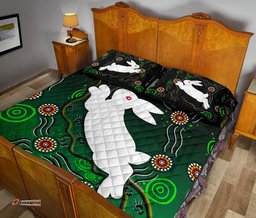 Rabbitohs Quilt Bed Set Simple Indigenous