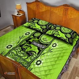 Sydney Thunder Cricket Quilt Bed Set Happy Australia Day Aboriginal Art