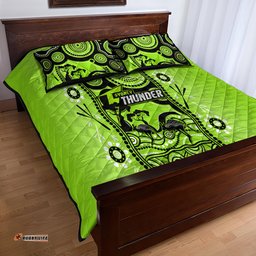 Sydney Thunder Cricket Quilt Bed Set Happy Australia Day Aboriginal Art
