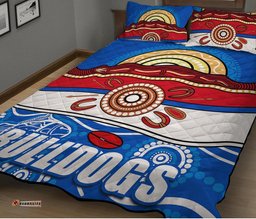 Western Bulldogs Aboriginal Football Quilt Bed Set Simple Style