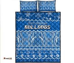 bulldogs aboriginal canterbury bankstown christmas vibe quilt bed set