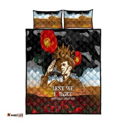 Australia ANZAC Day Quilt Bed Set Lest We Forget Australian Army Corps