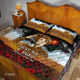 Australia ANZAC Day Quilt Bed Set Lest We Forget Australian Army Corps
