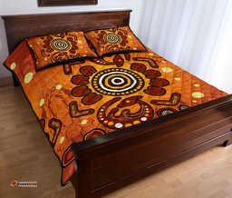 Aboriginal Quilt Bed Set Baby Kangaroo And Dot Painting Patterns