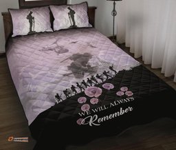 Remember ANZAC New Zealand Quilt Bed Set Angel Pink