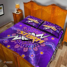 custom personalised melbourne storm quilt bed set aboriginal dot