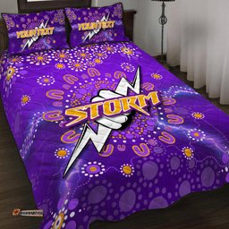custom personalised melbourne storm quilt bed set aboriginal dot