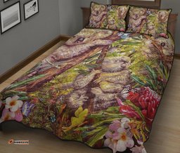 Koala Quilt Set Cover 3D Koala with Waratah Flower Quilt Bed Set