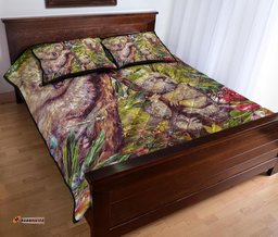 Koala Quilt Set Cover 3D Koala with Waratah Flower Quilt Bed Set