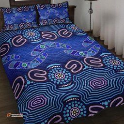 ABoriginal Quilt Bed Set Boomerangs And Dot Painting Art Ver02