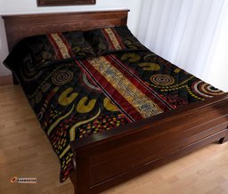 Quilt Bed Set Aboriginal Dot Panting Art Stripe Lines