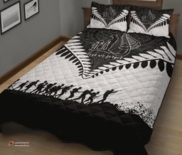 New Zealand ANZAC Quilt Bed Set, Lest We Forget Silver Fern Quilt And Pillow Cover