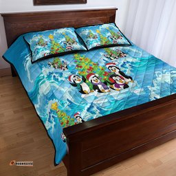 Its Penguin ing To Look A Lot Like Christmas Quilt Bed Set