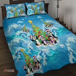 Its Penguin ing To Look A Lot Like Christmas Quilt Bed Set
