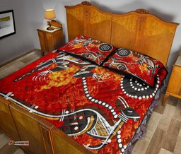 Quilt Bed Sets Aboriginal Crocodile And Kangaroo