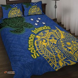 Amazing Aussie Australia South Sea Islanders Proud To Be Solomon Islander In Polynesian Pattern Inspired Quilt Bed Set