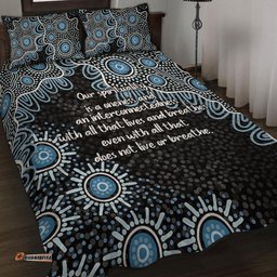 Amazing Aussie Australia Aboriginal The More You Know The Less You Need Blue Quilt Bed Set