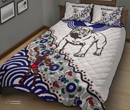 bulldogs quilt bed set indigenous
