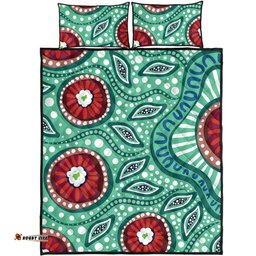 Amazing Aussie Australia Aboriginal Dot Painting Artwork Quilt Bed Set