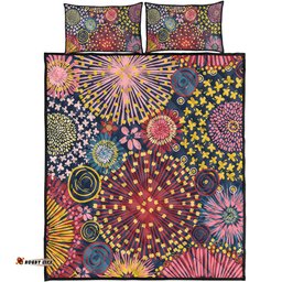 Amazing Aussie Australia Blooming Bright Flowers Blooming Bright Flowers Meadow Seamless Art Inspired Quilt Bed Set