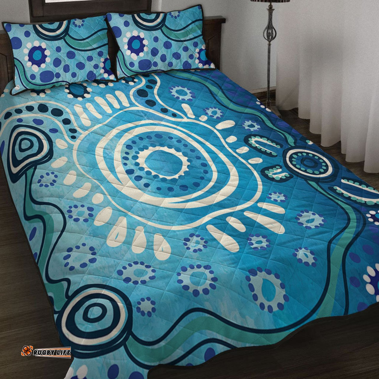 Amazing Aussie Australia Traditional Aboriginal Dot Art Quilt Bed Set