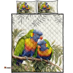 Amazing Aussie Australia Australia Rainbow Lorikeets Birds Art Inspired Quilt Bed Set