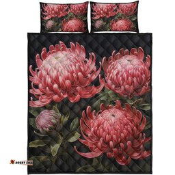 Amazing Aussie Australia Waratah Red Waratah Flowers Fine Art Ver1 Quilt Bed Set